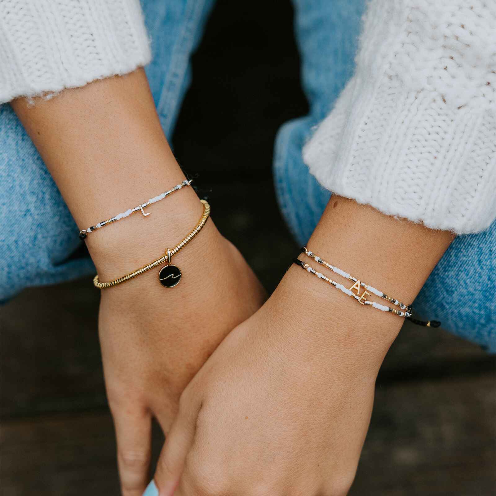 Dainty Alphabet Bracelet - Image 10